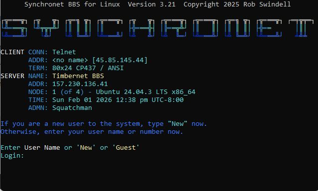 Timbernet BBS