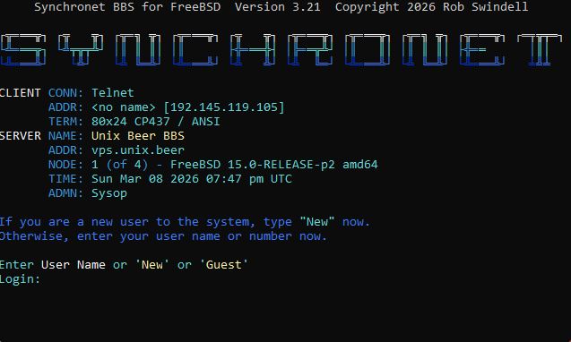 Unix Beer BBS